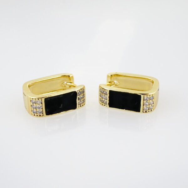 Arete de Acero Bañado en Oro 14k - EA349