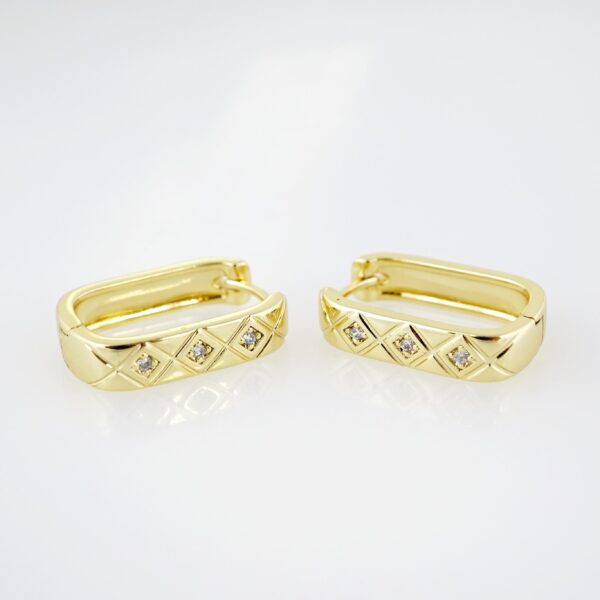 Arete de Acero Bañado en Oro 14k - EA348