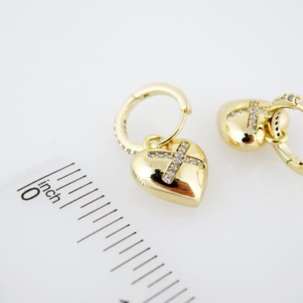 Arete de Acero Bañado en Oro 14k - EA347 - Imagen 3