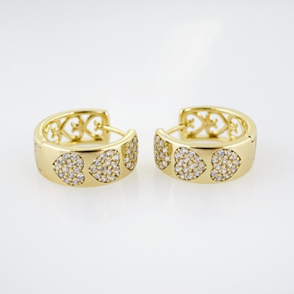 Arete de Acero Bañado en Oro 14k - EA346