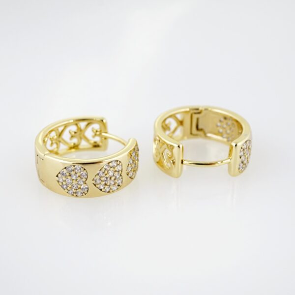 Arete de Acero Bañado en Oro 14k - EA346 - Imagen 2
