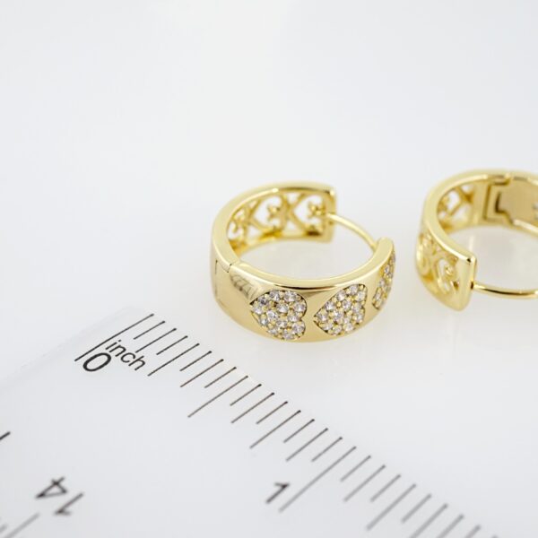 Arete de Acero Bañado en Oro 14k - EA346 - Imagen 3