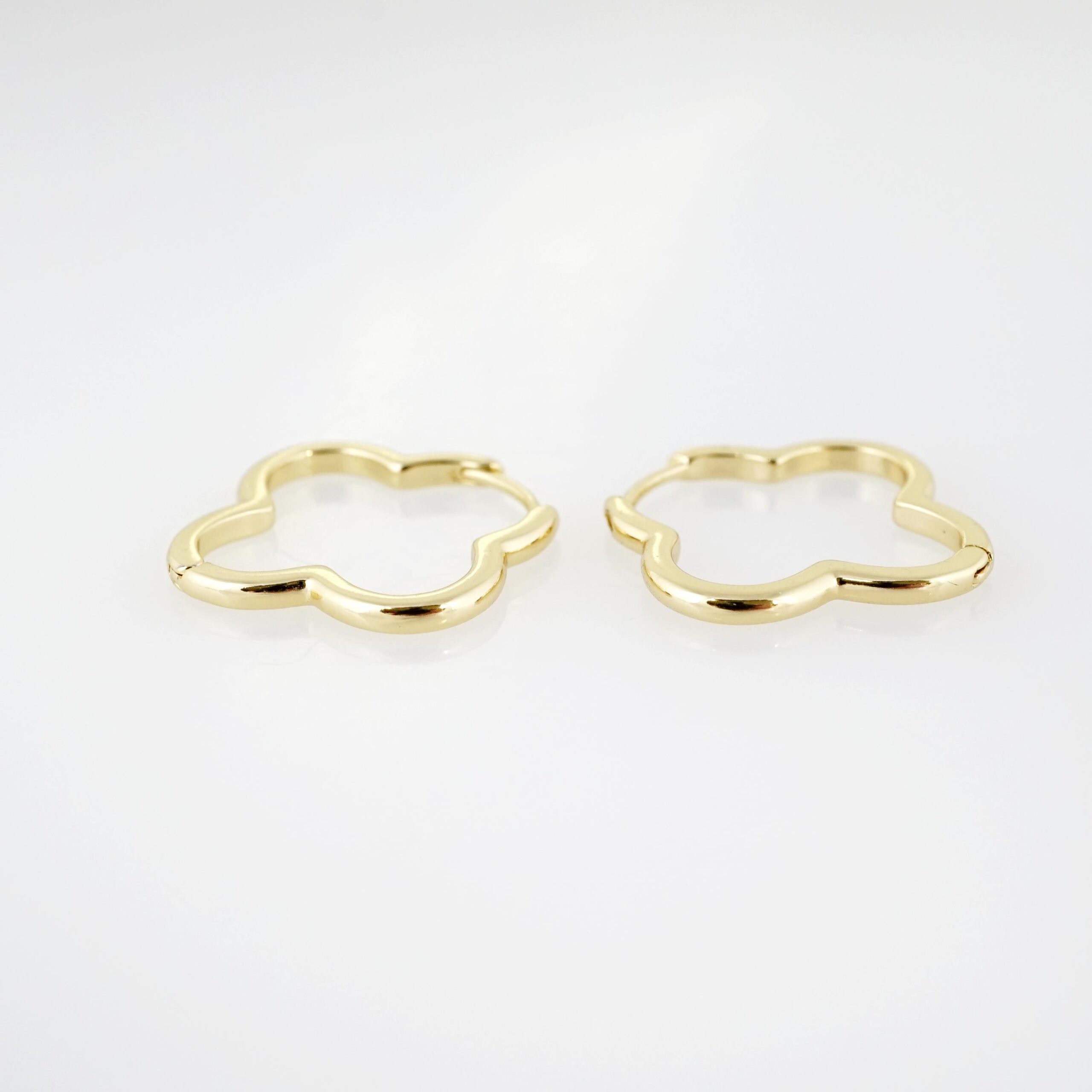 Arete de Acero Bañado en Oro 14k - EA345