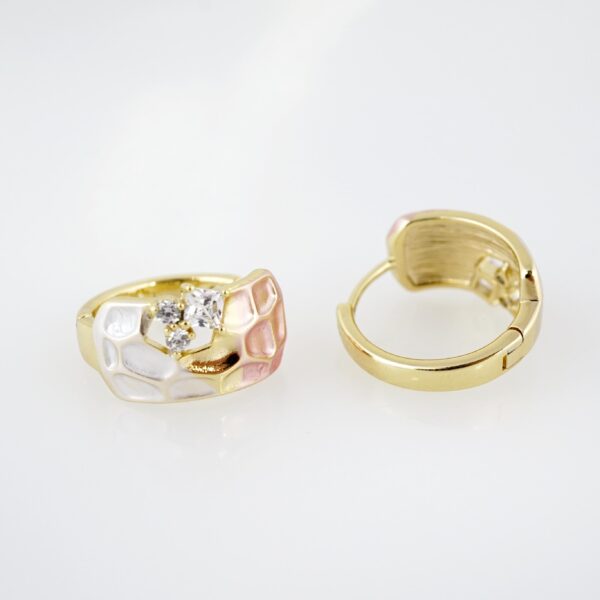 Arete de Acero Bañado en Oro 14k - EA344 - Imagen 2