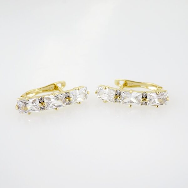Arete de Acero Bañado en Oro 14k - EA343
