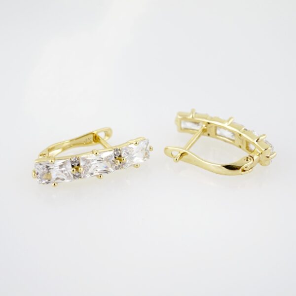 Arete de Acero Bañado en Oro 14k - EA343 - Imagen 2
