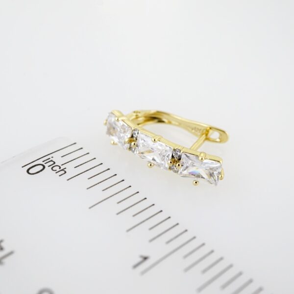 Arete de Acero Bañado en Oro 14k - EA343 - Imagen 3