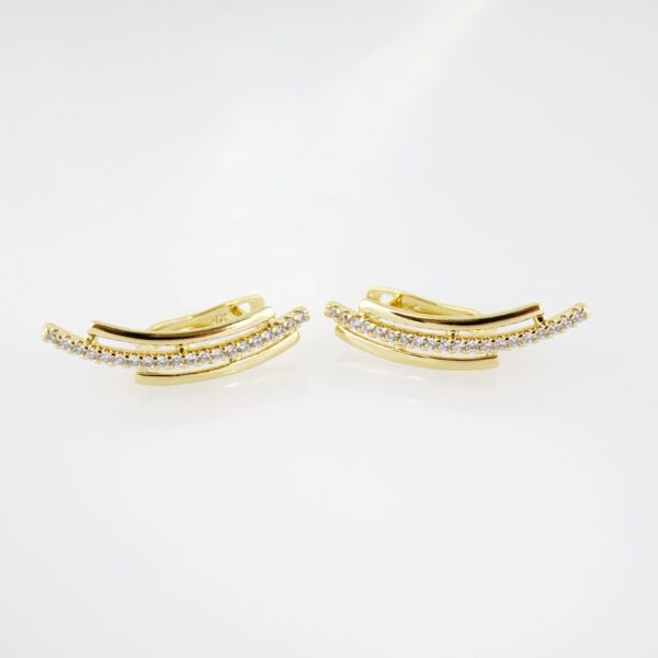 Arete de Acero Bañado en Oro 14k - EA342