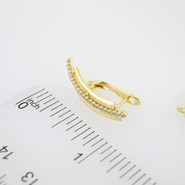 Arete de Acero Bañado en Oro 14k - EA342 - Imagen 3