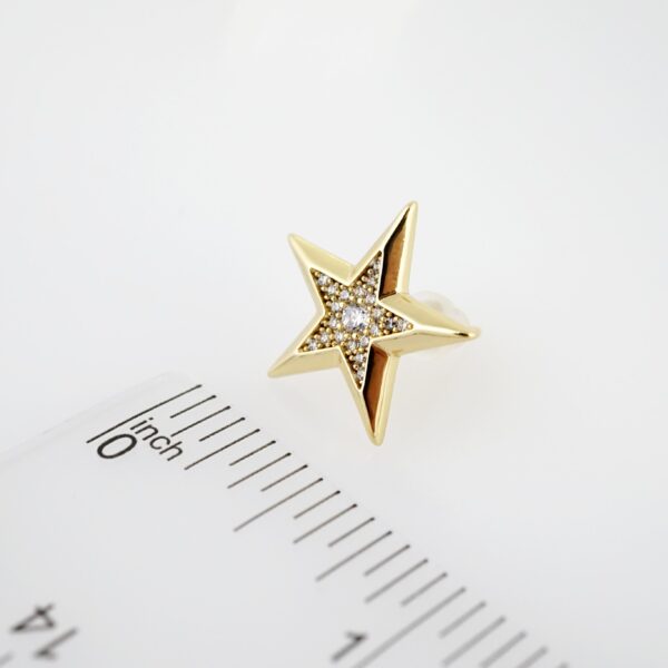 Arete de Acero Bañado en Oro 14k - EA341 - Imagen 3