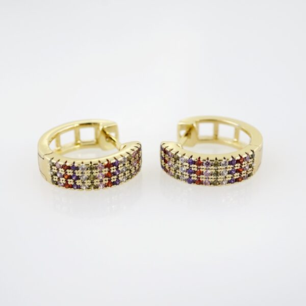 Arete de Acero Bañado en Oro 14k - EA340