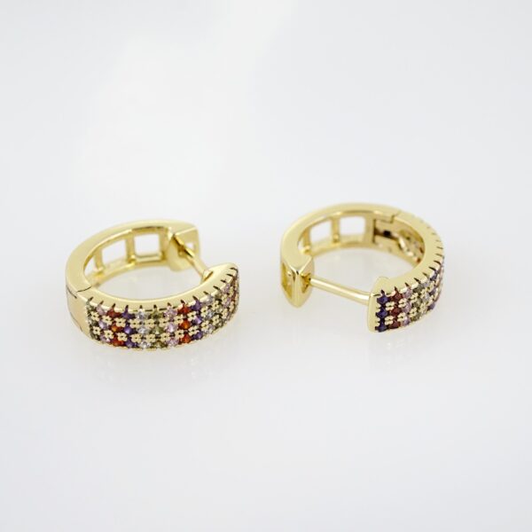Arete de Acero Bañado en Oro 14k - EA340 - Imagen 2