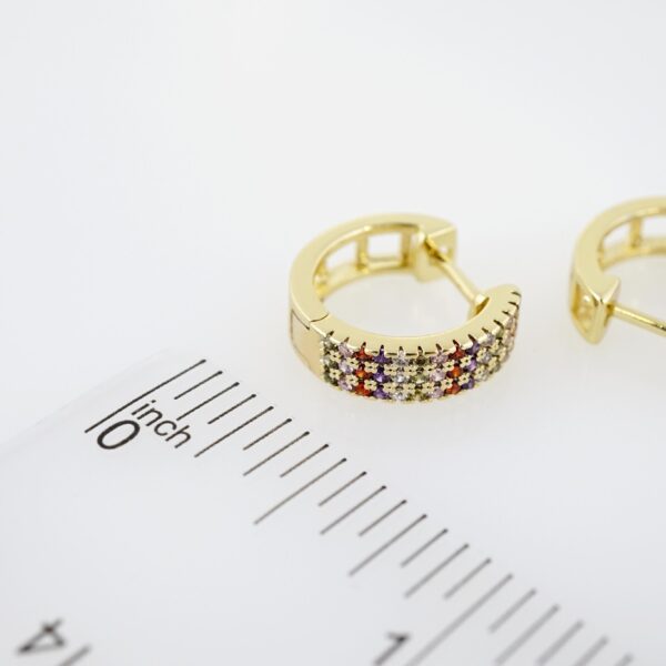 Arete de Acero Bañado en Oro 14k - EA340 - Imagen 3