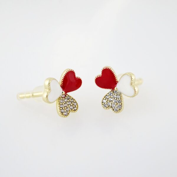Arete de Acero Bañado en Oro 14k - EA217