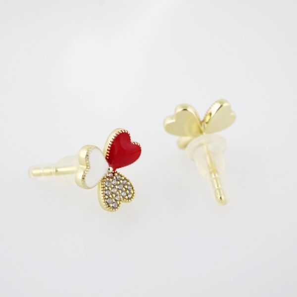 Arete de Acero Bañado en Oro 14k - EA217 - Imagen 2