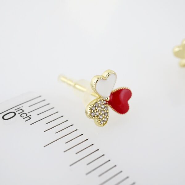 Arete de Acero Bañado en Oro 14k - EA217 - Imagen 3