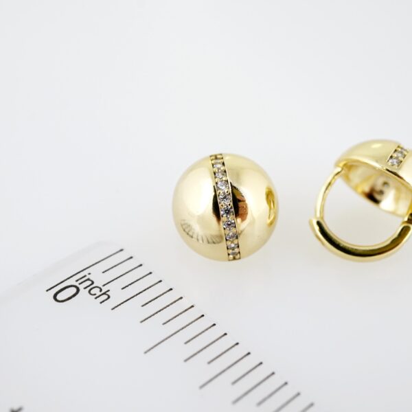 Arete de Acero Bañado en Oro 14k - EA281 - Imagen 3