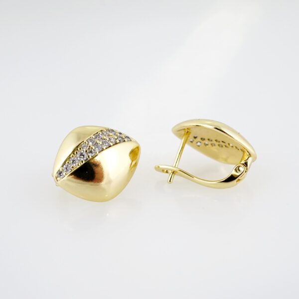 Arete de Acero Bañado en Oro 14k - EA301 - Imagen 2