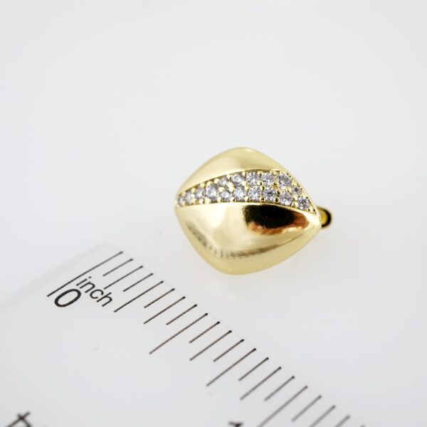 Arete de Acero Bañado en Oro 14k - EA301 - Imagen 3