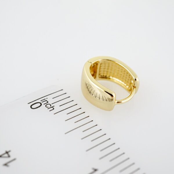 Arete de Acero Bañado en Oro 14k - EA291 - Imagen 3