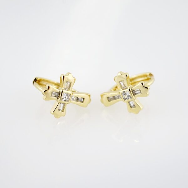 Arete de Acero Bañado en Oro 14k - EA302