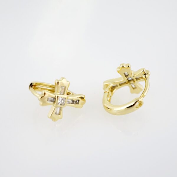 Arete de Acero Bañado en Oro 14k - EA302 - Imagen 2