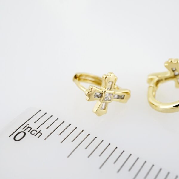 Arete de Acero Bañado en Oro 14k - EA302 - Imagen 3