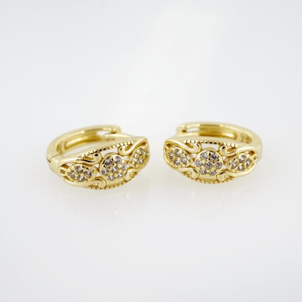 Arete de Acero Bañado en Oro 14k - EA218