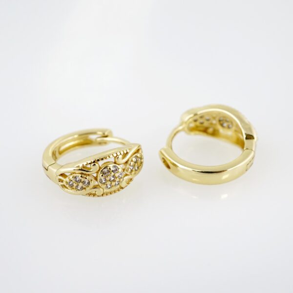 Arete de Acero Bañado en Oro 14k - EA218 - Imagen 2