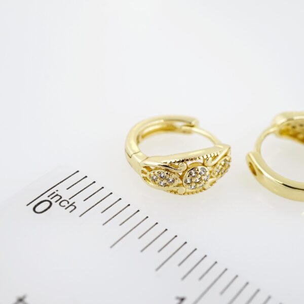 Arete de Acero Bañado en Oro 14k - EA218 - Imagen 3