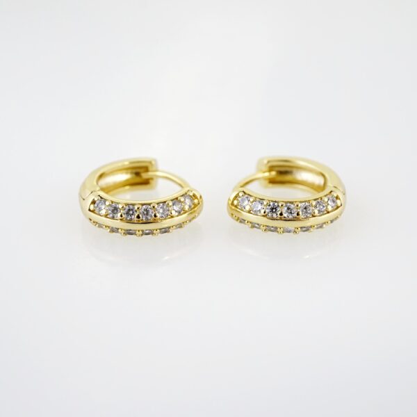 Arete de Acero Bañado en Oro 14k - EA235