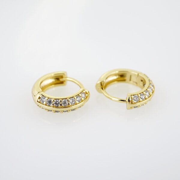 Arete de Acero Bañado en Oro 14k - EA235 - Imagen 2