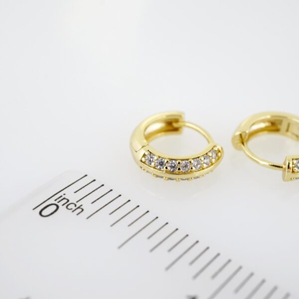 Arete de Acero Bañado en Oro 14k - EA235 - Imagen 3