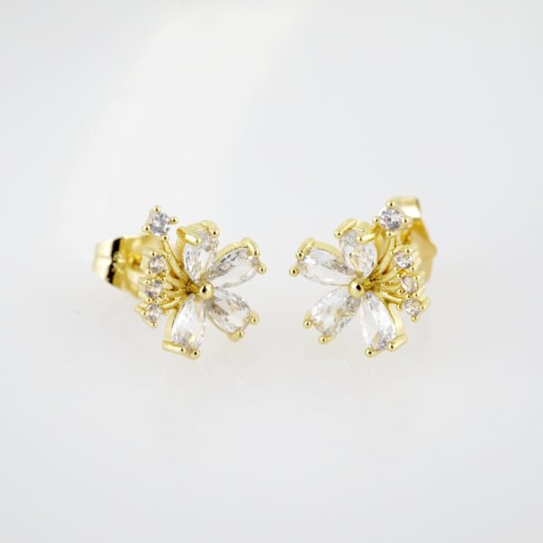 Arete de Acero Bañado en Oro 14k - EA315