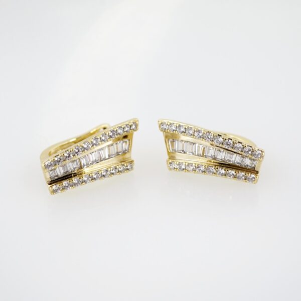 Arete de Acero Bañado en Oro 14k - EA246