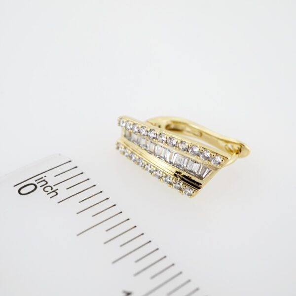 Arete de Acero Bañado en Oro 14k - EA246 - Imagen 3
