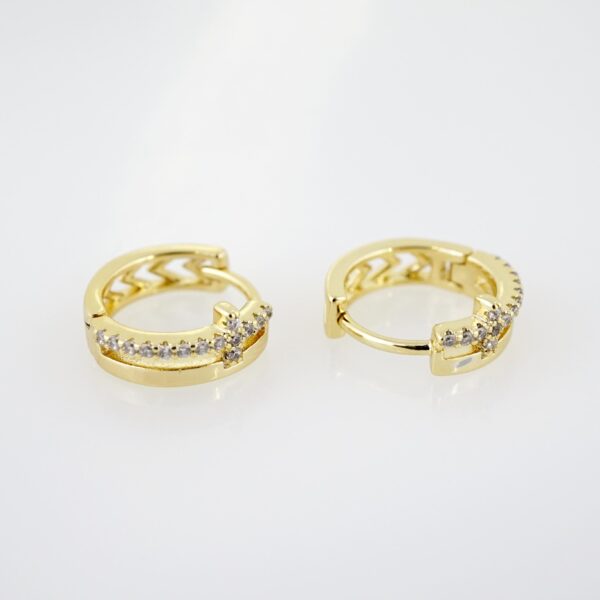 Arete de Acero Bañado en Oro 14k - EA247 - Imagen 2