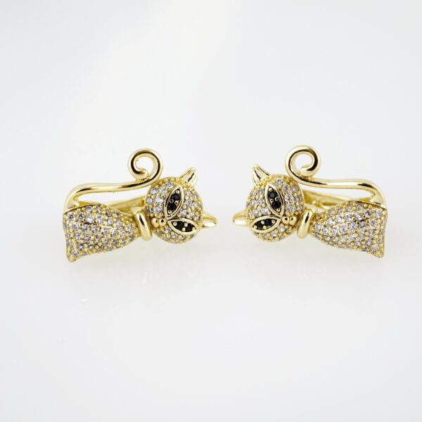 Arete de Acero Bañado en Oro 14k - EA240
