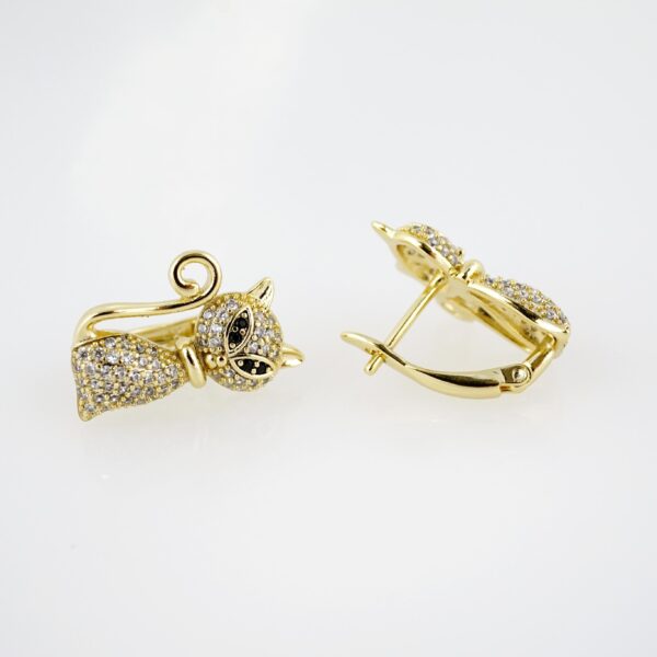 Arete de Acero Bañado en Oro 14k - EA240 - Imagen 2