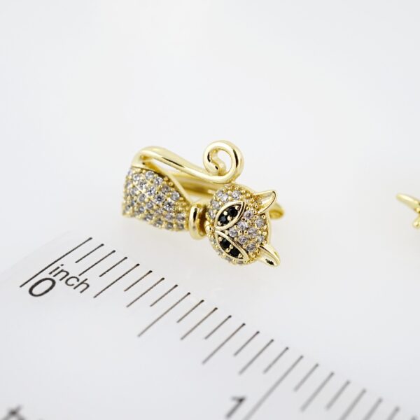 Arete de Acero Bañado en Oro 14k - EA240 - Imagen 3