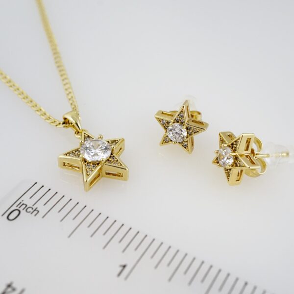Set de Acero Inoxidable Bañado en Oro 14k - SET037 - Imagen 3