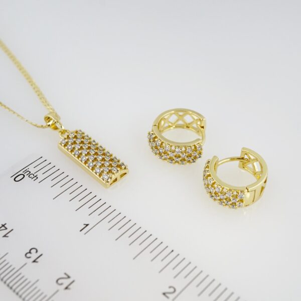 Set de Acero Inoxidable Bañado en Oro 14k - SET040 - Imagen 3