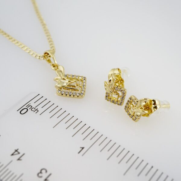 Set de Acero Inoxidable Bañado en Oro 14k - SET041 - Imagen 3