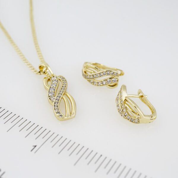 Set de Acero Inoxidable Bañado en Oro 14k - SET046 - Imagen 3