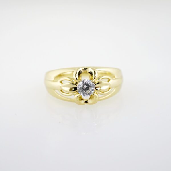 Anillo de Acero Inoxidable Bañado en Oro 14k - RG031