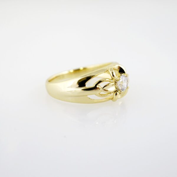 Anillo de Acero Inoxidable Bañado en Oro 14k - RG031 - Imagen 2