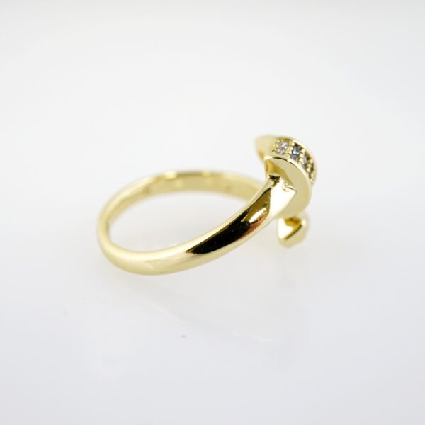 Anillo de Acero Inoxidable Bañado en Oro 14k - RG032 - Imagen 2