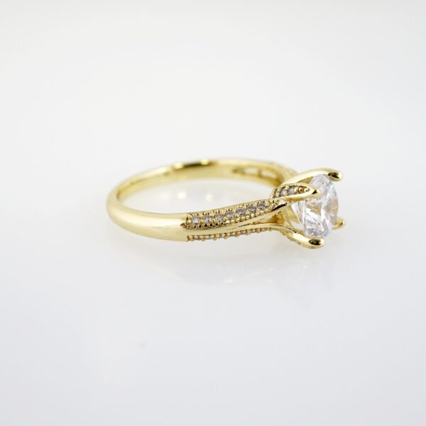 Anillo de Acero Inoxidable Bañado en Oro 14k - RG033 - Imagen 2