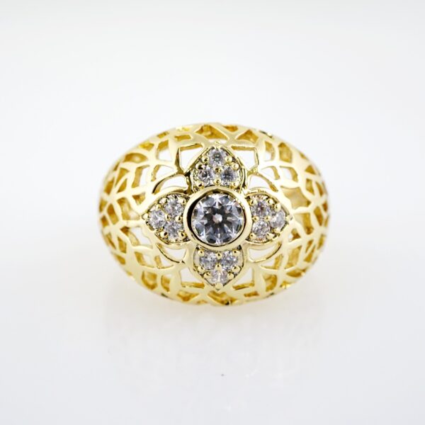 Anillo de Acero Inoxidable Bañado en Oro 14k - RG034