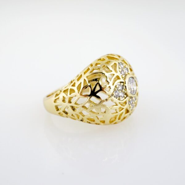 Anillo de Acero Inoxidable Bañado en Oro 14k - RG034 - Imagen 2